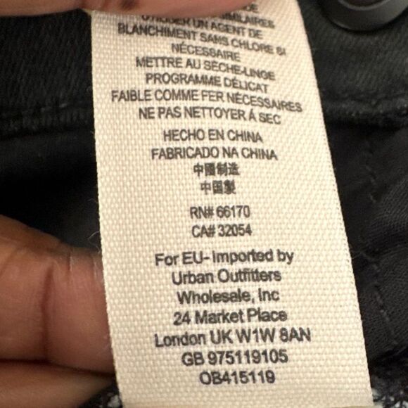 Free People Black Coated Low Rise Jillian Skinny Pant Jeans Size 31 - Picture 5 of 7